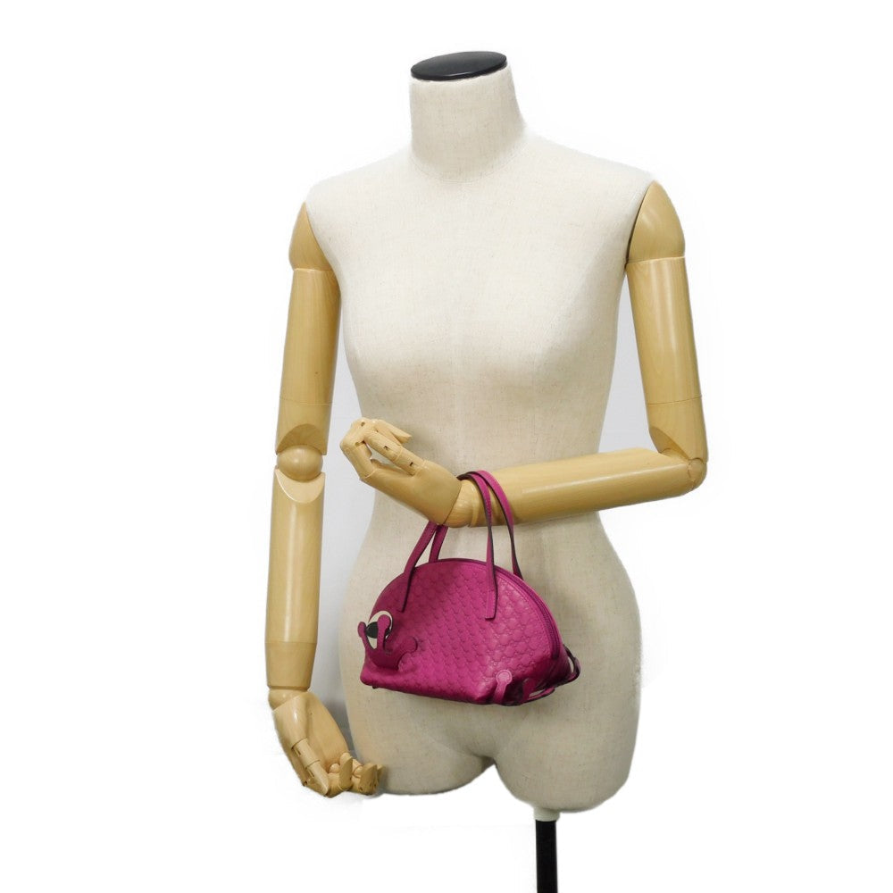 GUCCI Handbag 340620 Gucci Shima Leather (GG stamped) purple Micro GG Shima Gucci Shima Children Frog