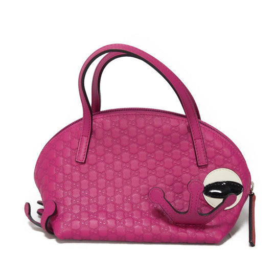 GUCCI Handbag 340620 Gucci Shima Leather (GG stamped) purple Micro GG Shima Gucci Shima Children Frog