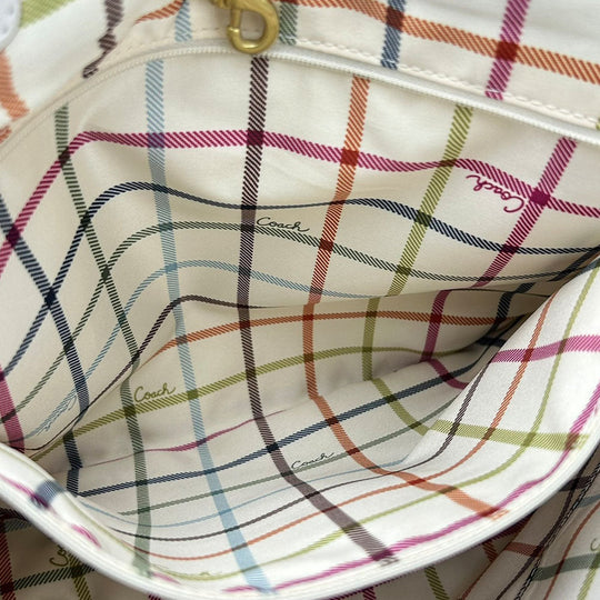 COACH Tote Bag F11791 Canvas, Leather beige Women Used Authentic