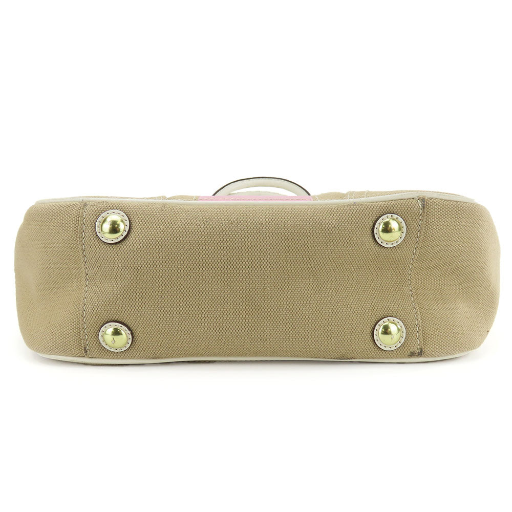 COACH Tote Bag F11791 Canvas, Leather beige Women Used Authentic