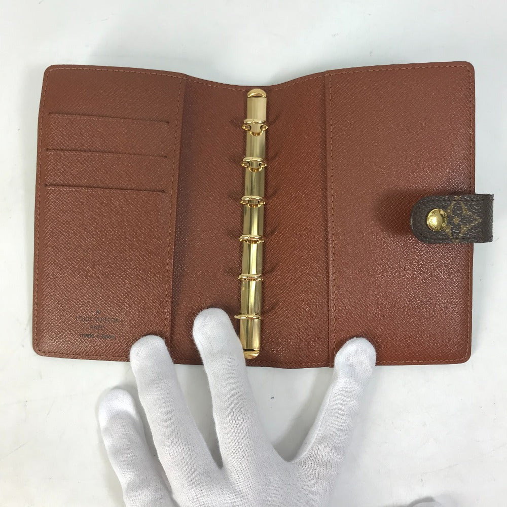 LOUIS VUITTON Notebook cover R20005 Monogram canvas Brown Monogram Agenda PM Women Used Authentic