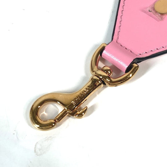 VERSACE Shoulder strap Canvas / leather pink logo Women Used Authentic