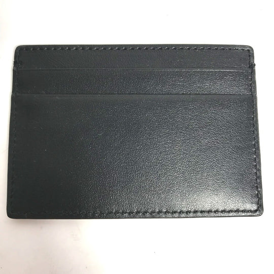 VERSACE Card Case leather black logo Women Used Authentic