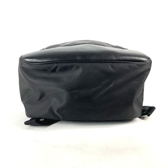 VERSACE Backpack Nylon, Leather black logo mens Used Authentic