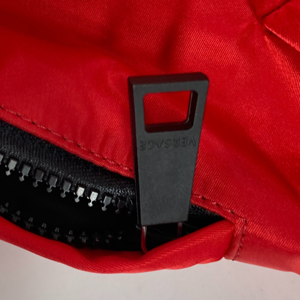 VERSACE Backpack Nylon Red By color logo Women Used Authentic