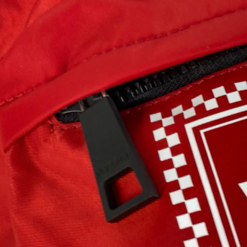 VERSACE Backpack Nylon Red By color logo Women Used Authentic
