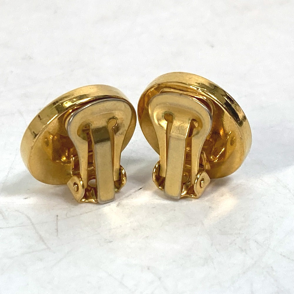 VERSACE Earring metal gold Accessories round medusa Women Used Authentic
