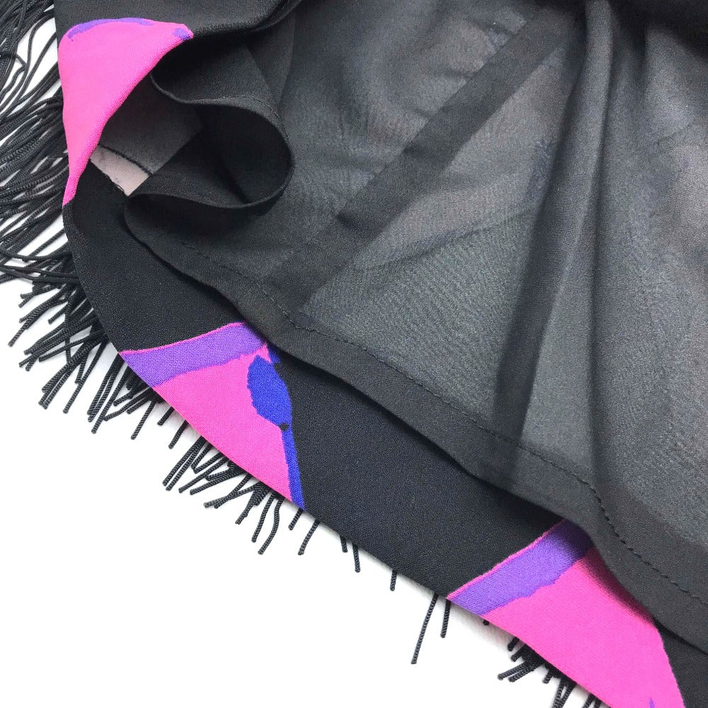 H&M one piece silk black Versace for H & M Heart Pattern Fringe Women 32 Used Authentic