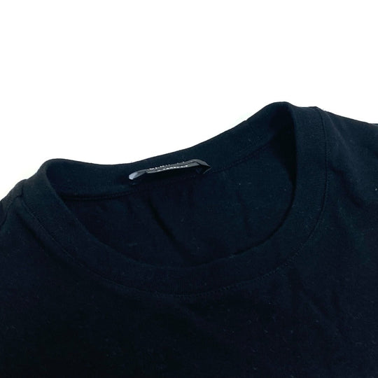 VERSACE Short sleeve T-shirt cotton black DREAM logo mens ‚k Used Authentic