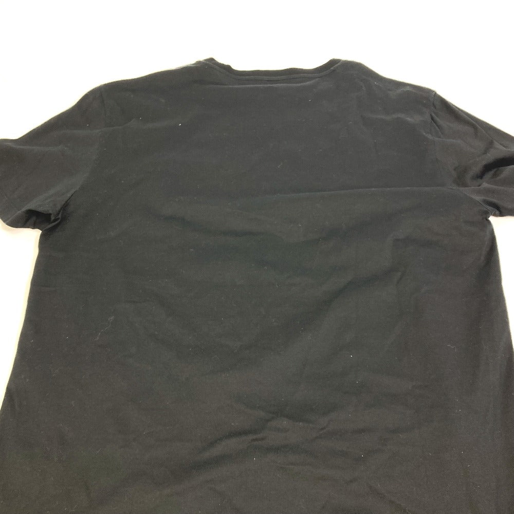 VERSACE Short sleeve T-shirt cotton black logo mens S Used Authentic