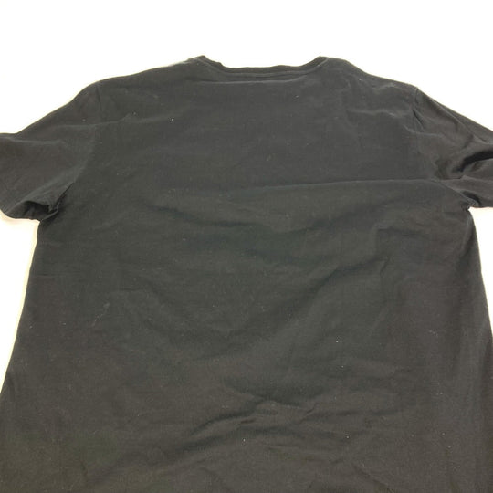 VERSACE Short sleeve T-shirt cotton black logo mens S Used Authentic