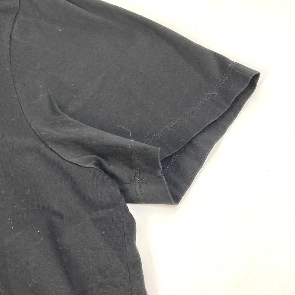 VERSACE Short sleeve T-shirt cotton black logo mens S Used Authentic