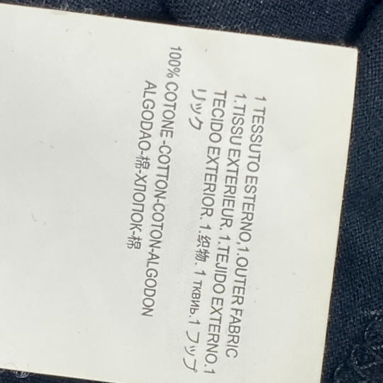 VERSACE Short sleeve T-shirt cotton black Logo embroidery mens S Used Authentic