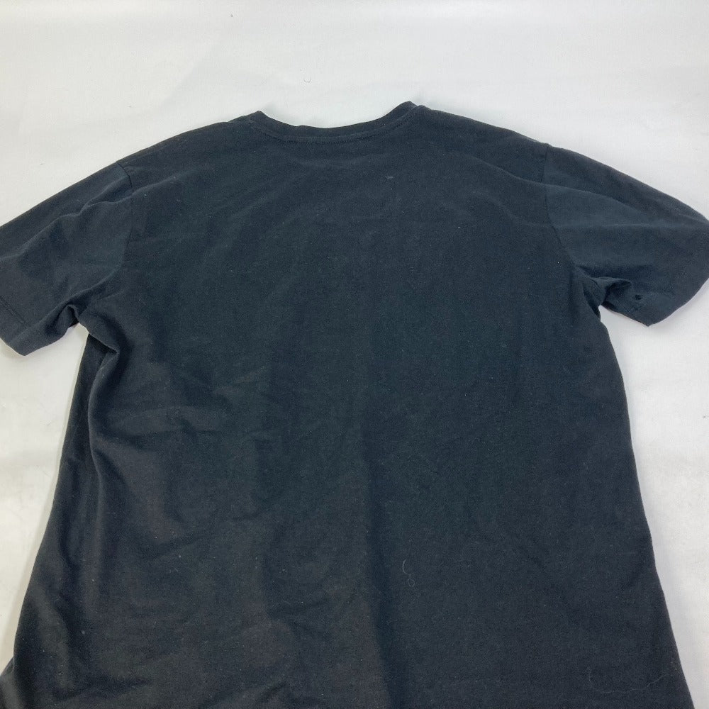 VERSACE Short sleeve T-shirt cotton black Logo embroidery mens S Used Authentic