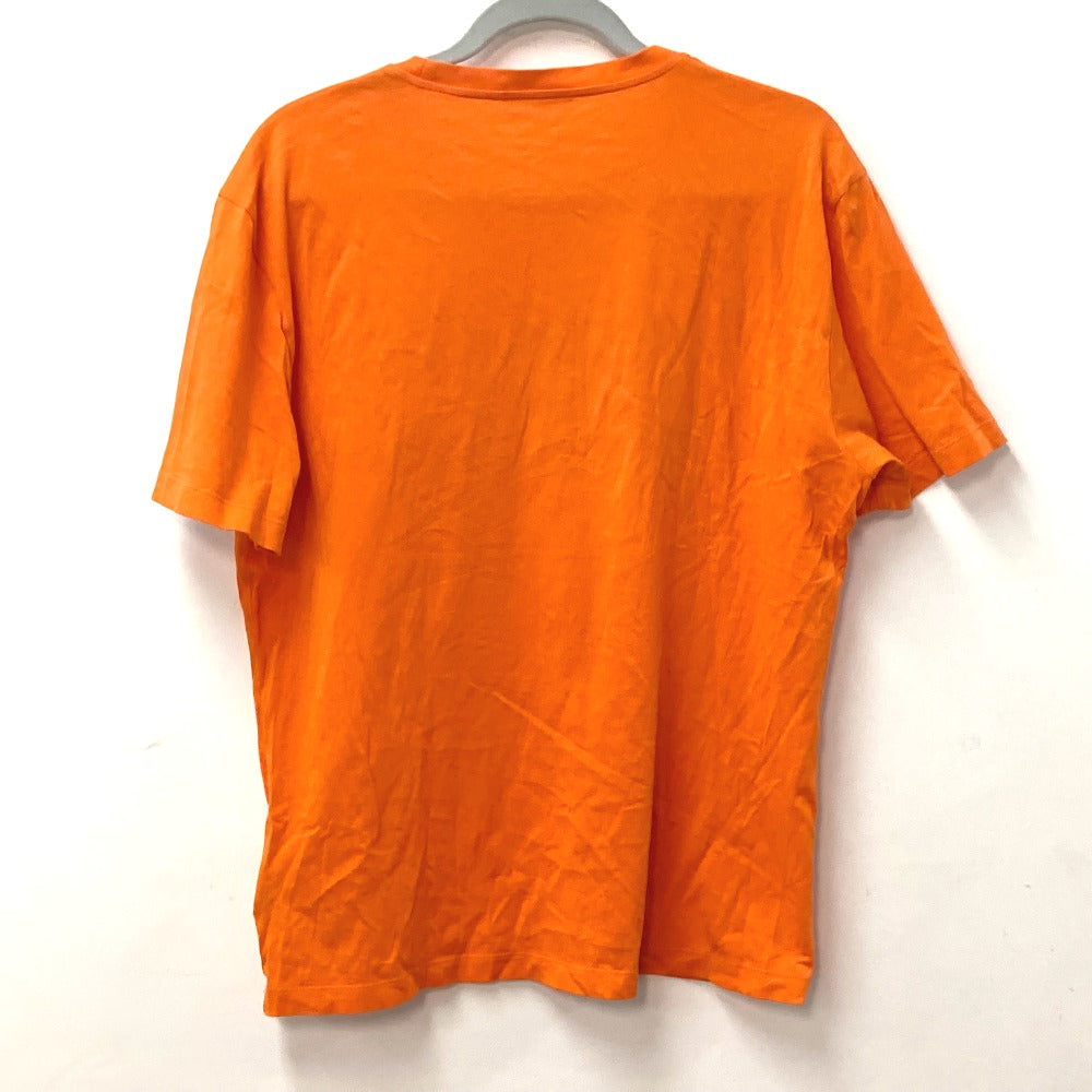 VERSACE Short sleeve T-shirt cotton Orange Medusa mens 2XL Used Authentic