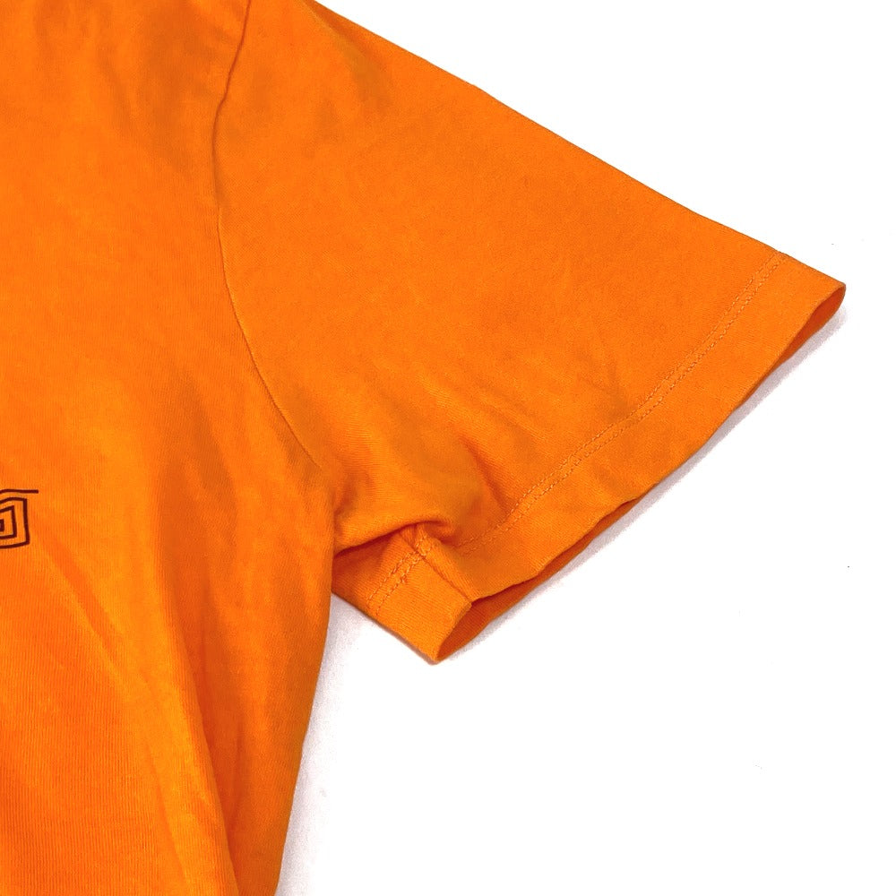VERSACE Short sleeve T-shirt cotton Orange Medusa mens 2XL Used Authentic