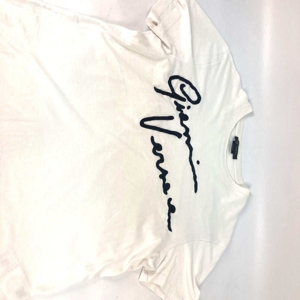 VERSACE Short sleeve T-shirt cotton white logo M