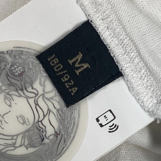 VERSACE Short sleeve T-shirt cotton white logo M