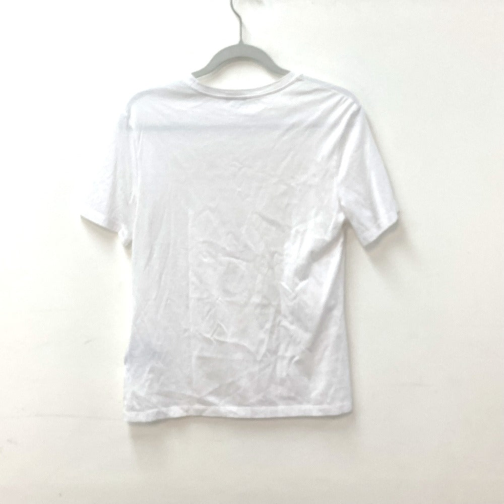 VERSACE Short sleeve T-shirt cotton white logo Women 40 Used Authentic