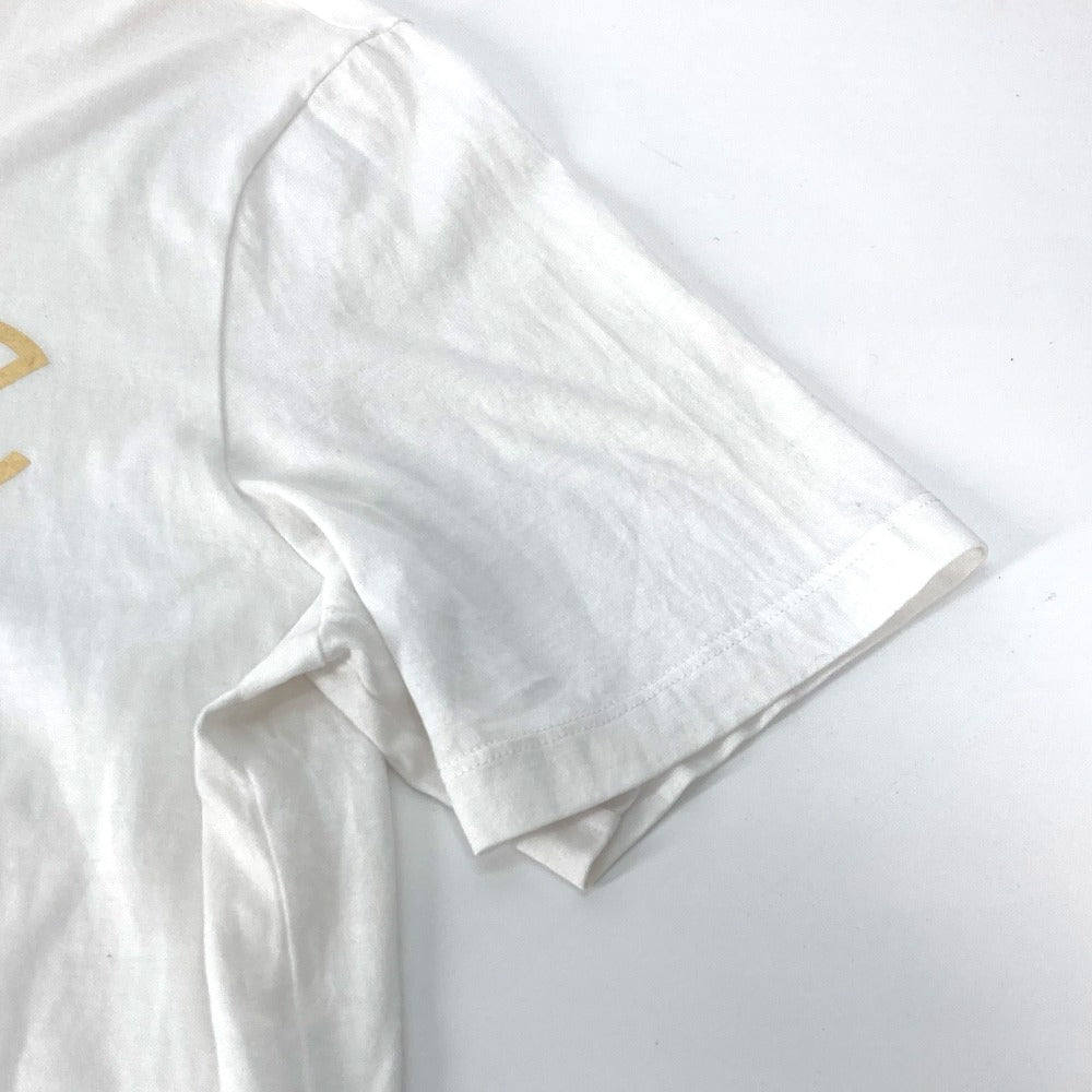 VERSACE Short sleeve T-shirt cotton white logo Women 40 Used Authentic