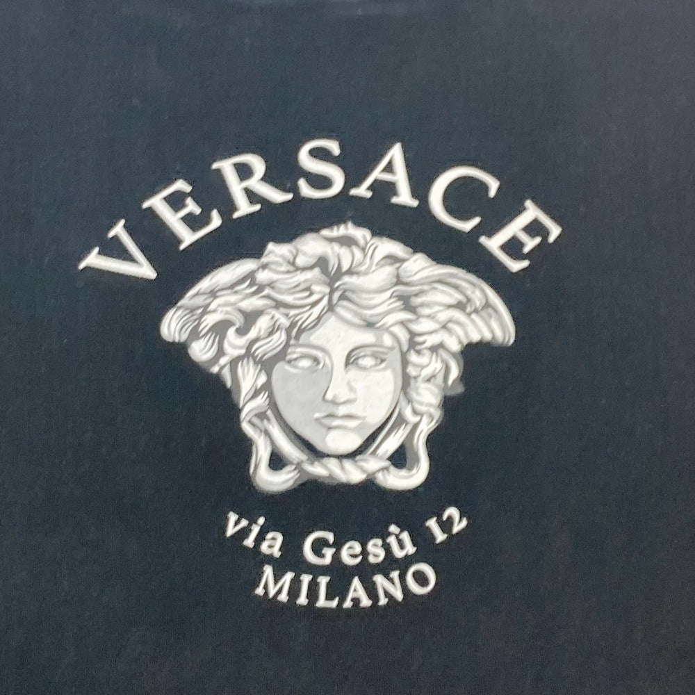 VERSACE Short sleeve T-shirt cotton black Tops Apparel Medusa mens S Used Authentic