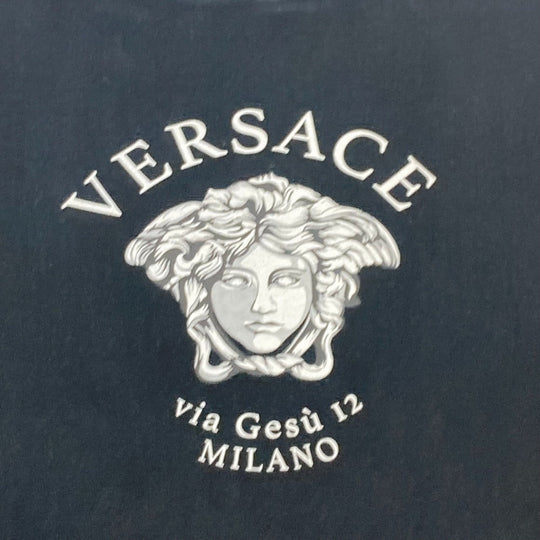 VERSACE Short sleeve T-shirt cotton black Tops Apparel Medusa mens S Used Authentic