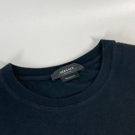 VERSACE Short sleeve T-shirt cotton black Tops Apparel Medusa mens S Used Authentic