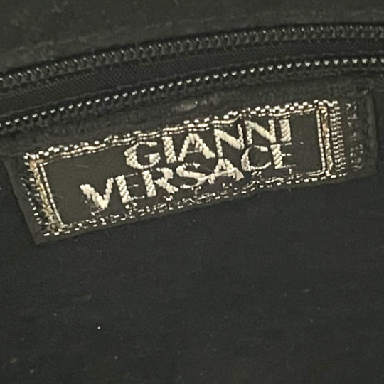 Gianni Versace Handbag leather black Shoulder Medusa Women(Unisex) Used Authentic