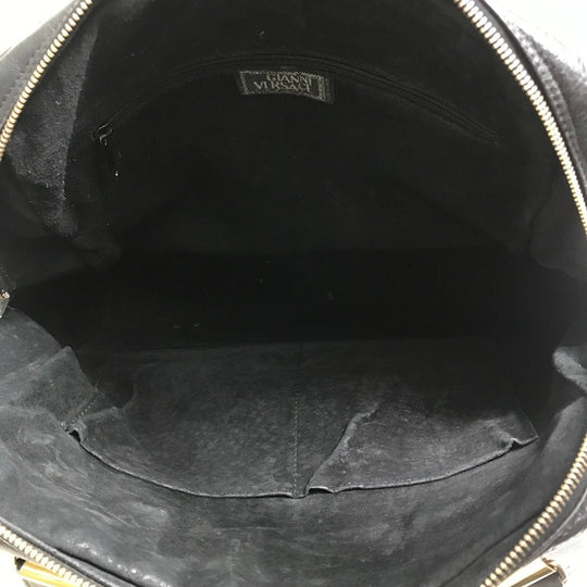 Gianni Versace Handbag leather black Shoulder Medusa Women(Unisex) Used Authentic