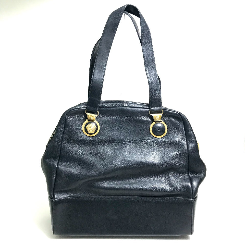 Gianni Versace Handbag leather black Shoulder Medusa Women(Unisex) Used Authentic