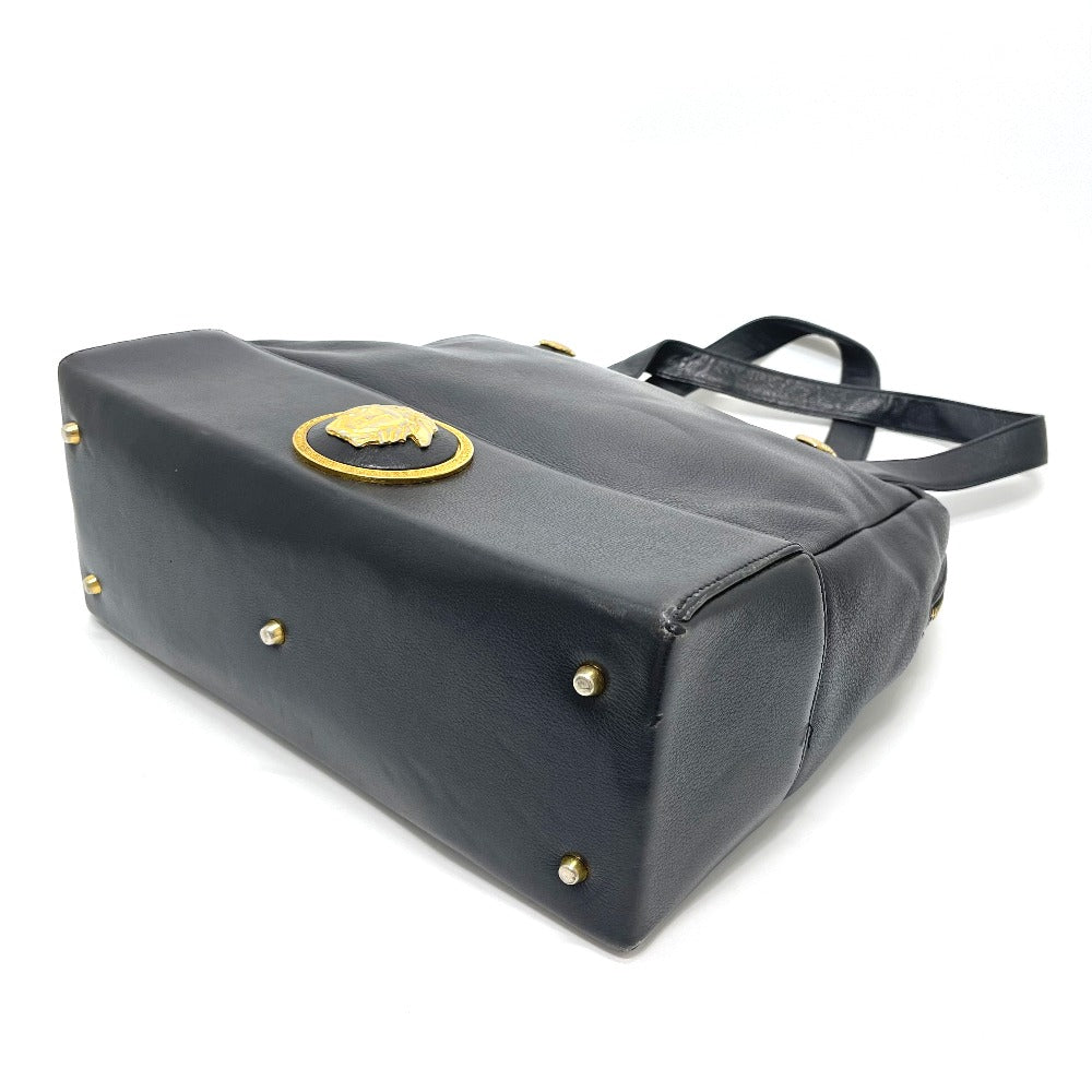 Gianni Versace Handbag leather black Shoulder Medusa Women(Unisex) Used Authentic