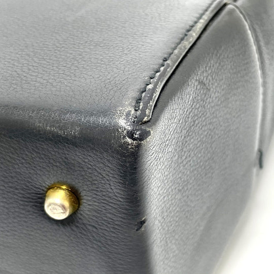 Gianni Versace Handbag leather black Shoulder Medusa Women(Unisex) Used Authentic