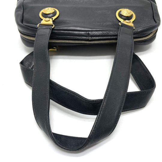 Gianni Versace Handbag leather black Shoulder Medusa Women(Unisex) Used Authentic