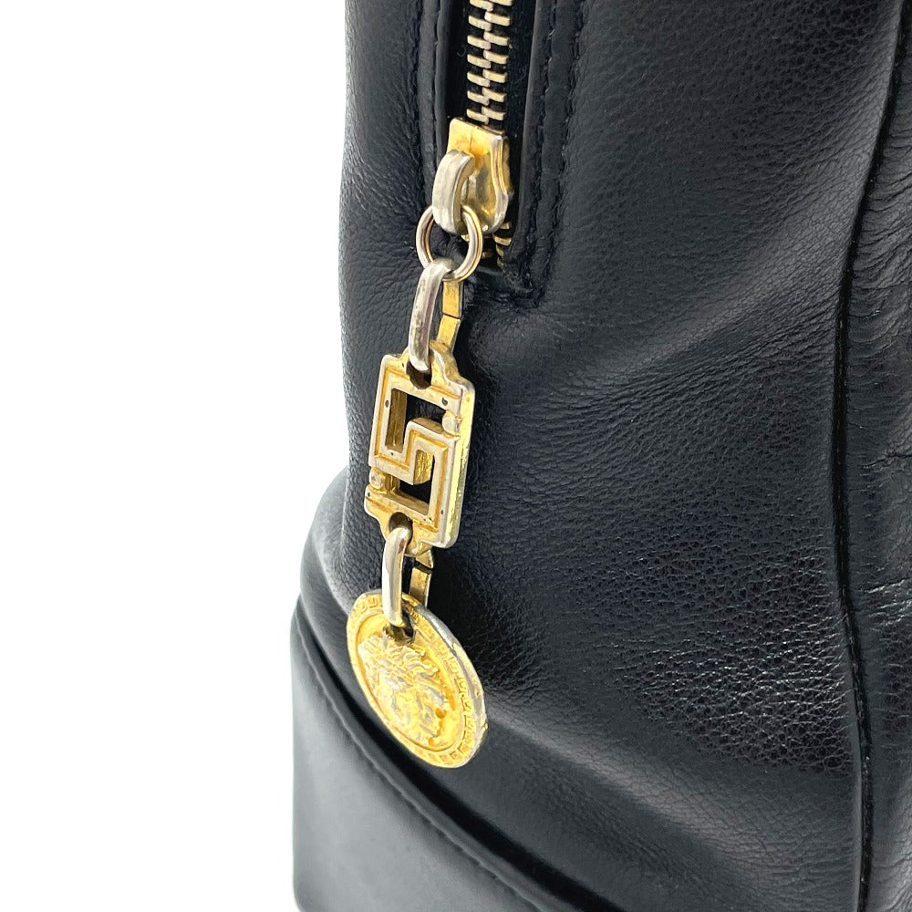 Gianni Versace Handbag leather black Shoulder Medusa Women(Unisex) Used Authentic