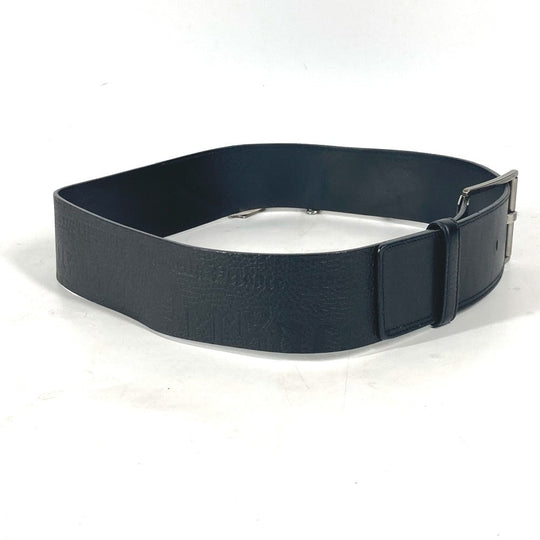 VERSACE Waist bag leather black logo belt bag mens(Unisex) 80 Used Authentic