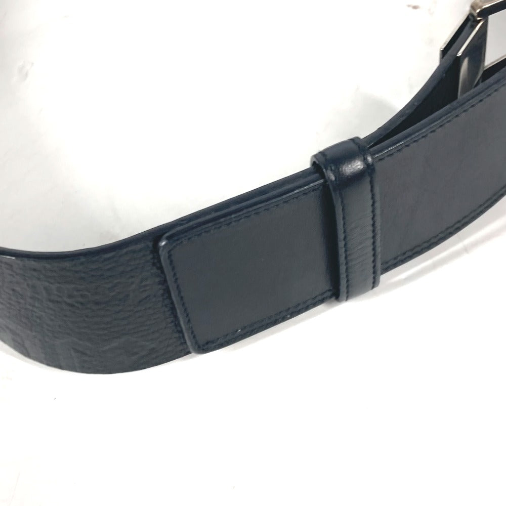 VERSACE Waist bag leather black logo belt bag mens(Unisex) 80 Used Authentic