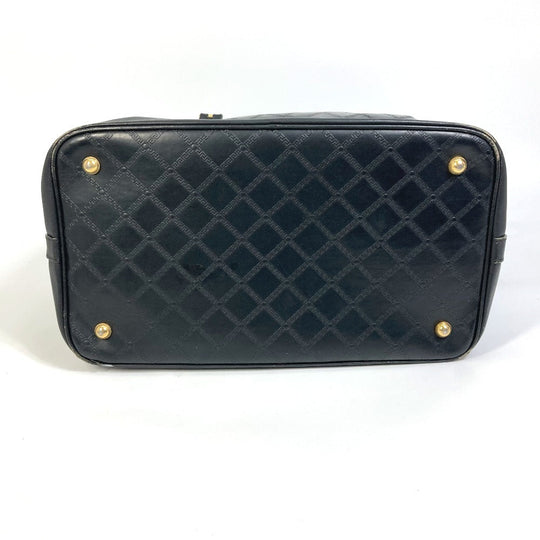 VERSACE Boston Duffel bag rubber black Weekend bag Sunburst Quilting