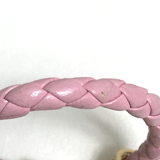 VERSACE bracelet Leather, Metal pink Medusa Women Used Authentic