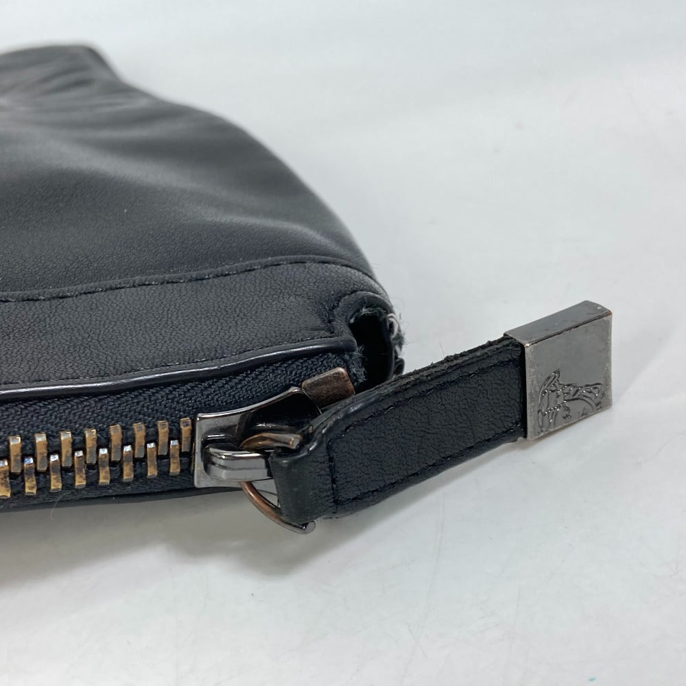 VERSACE Shoulder Bag leather black Crossbody Medusa mens Used Authentic