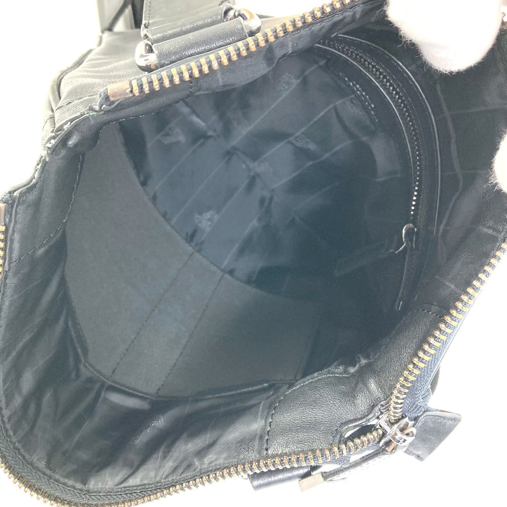 VERSACE Shoulder Bag leather black Crossbody Medusa mens Used Authentic
