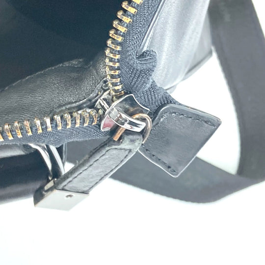 VERSACE Shoulder Bag leather black Crossbody Medusa mens Used Authentic