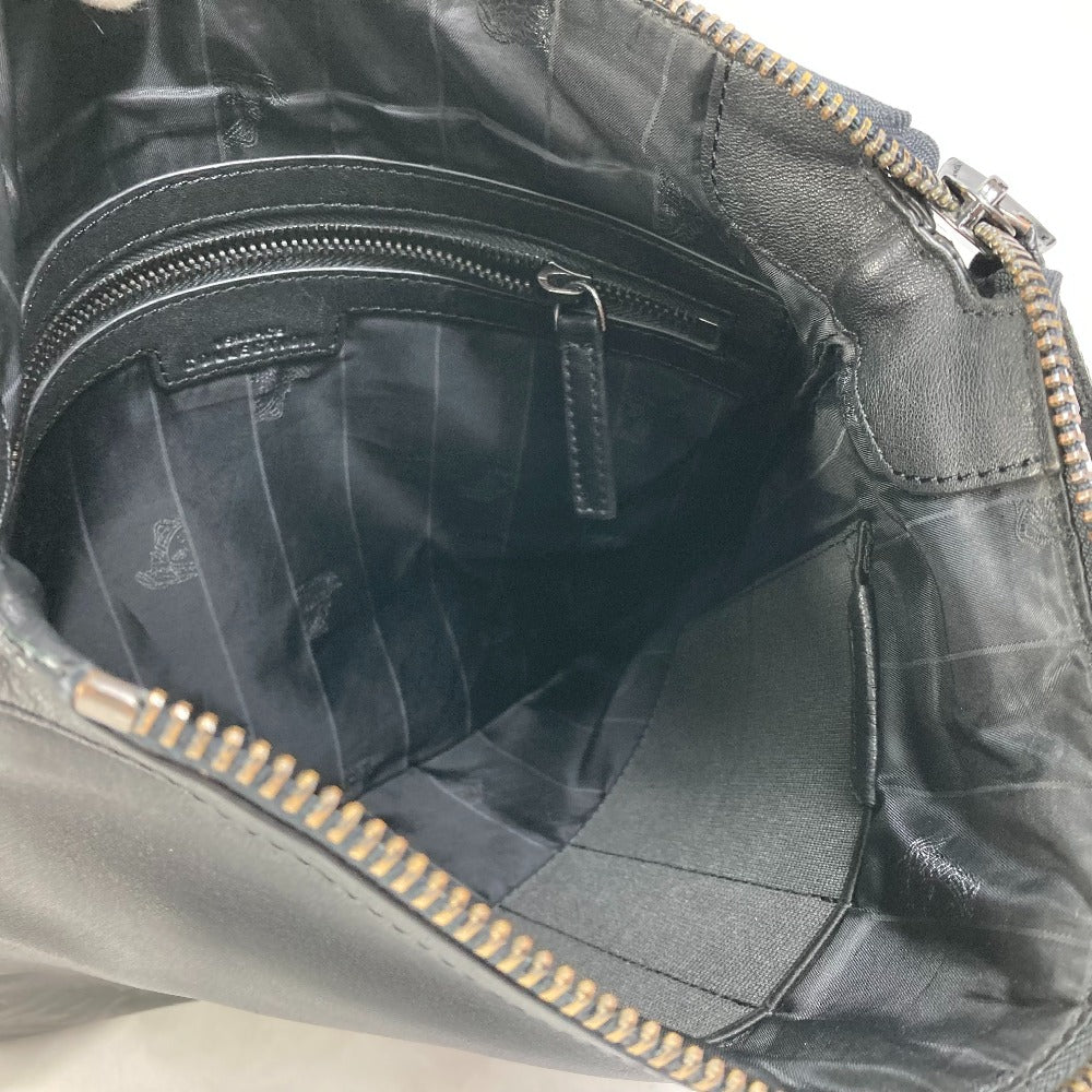 VERSACE Shoulder Bag leather black Crossbody Medusa mens Used Authentic