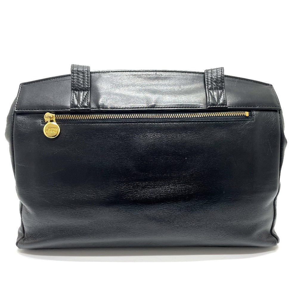 Gianni Versace Shoulder Bag leather black Sunburst Shoulder