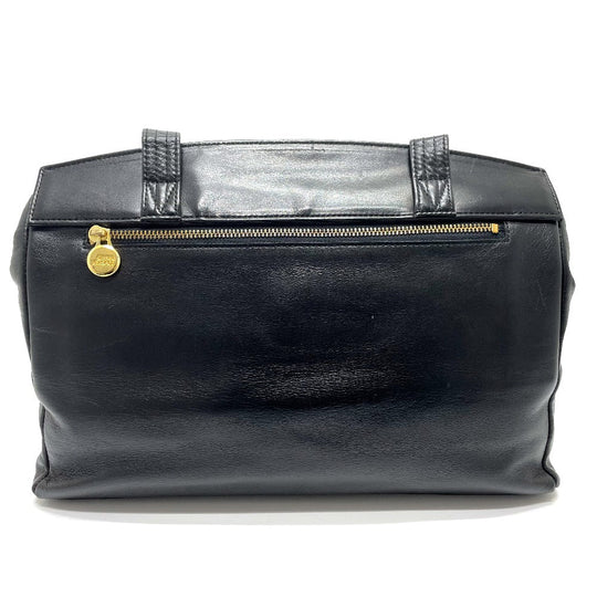 Gianni Versace Shoulder Bag leather black Sunburst Shoulder