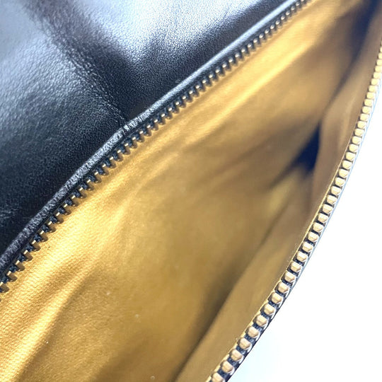 Gianni Versace Shoulder Bag leather black Sunburst Shoulder