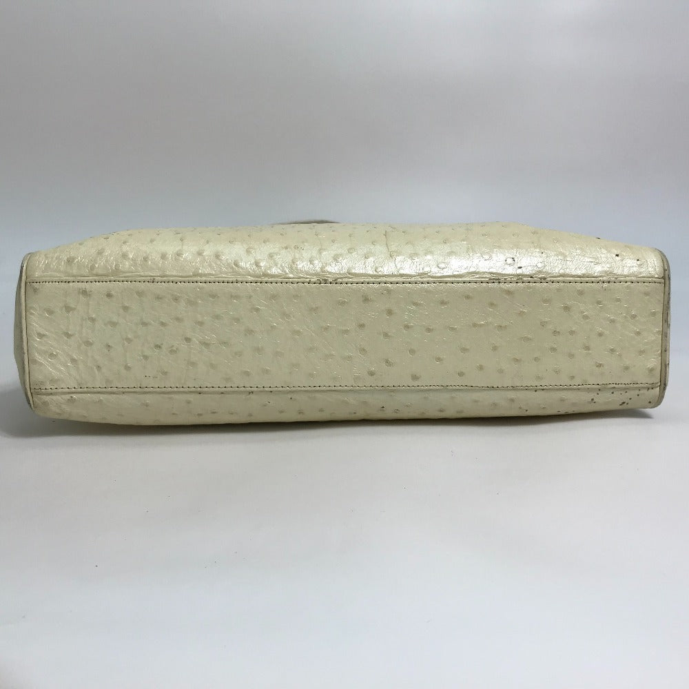 VERSACE Shoulder Bag leather beige Sunburst Women Used Authentic