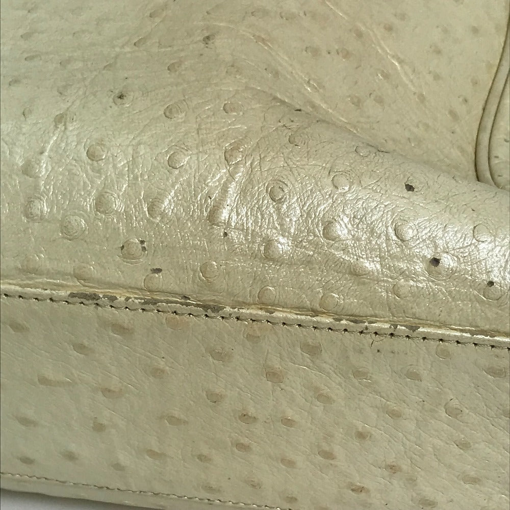 VERSACE Shoulder Bag leather beige Sunburst Women Used Authentic