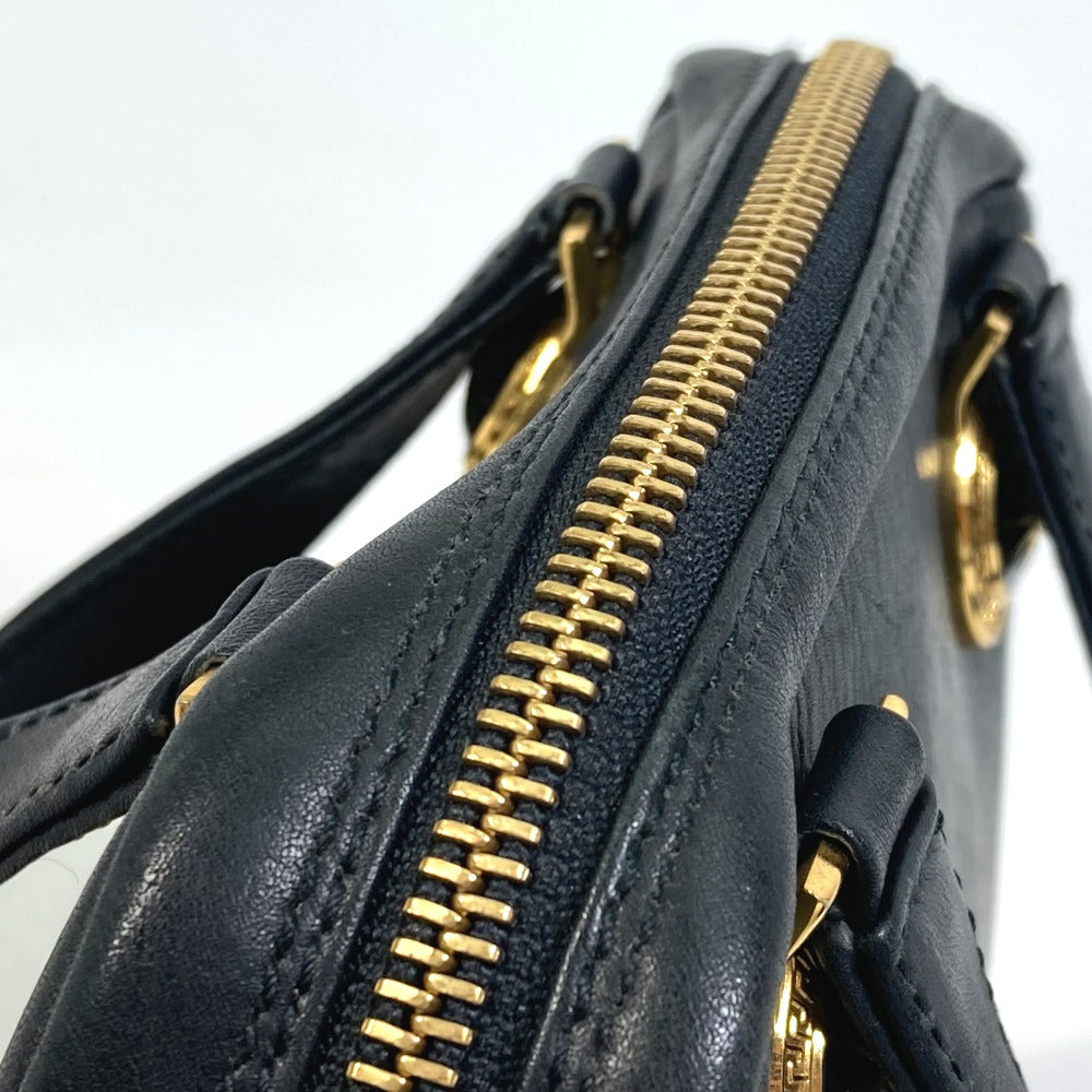 VERSACE Handbag leather black Mini bag Mini bag Women Used Authentic