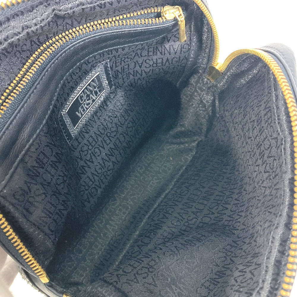 VERSACE Handbag leather black Mini bag Mini bag Women Used Authentic