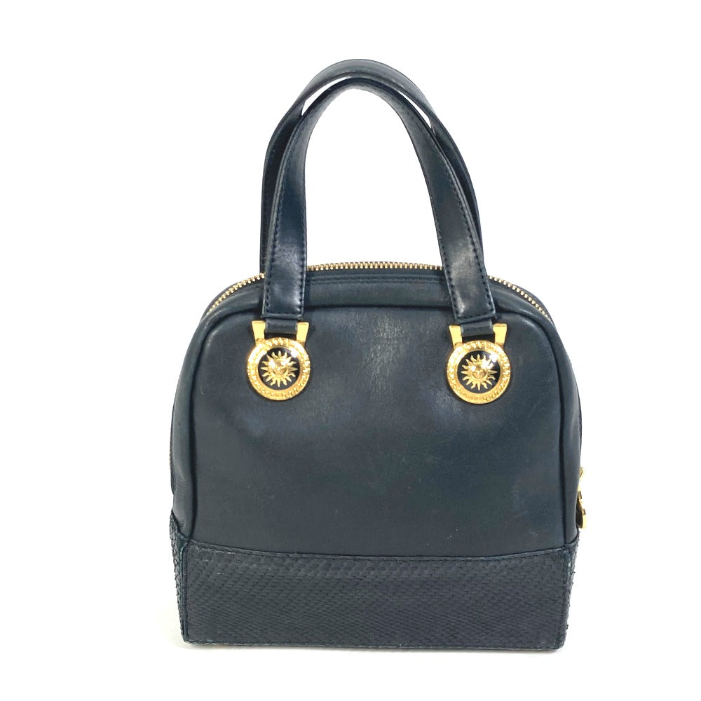 VERSACE Handbag leather black Mini bag Mini bag Women Used Authentic